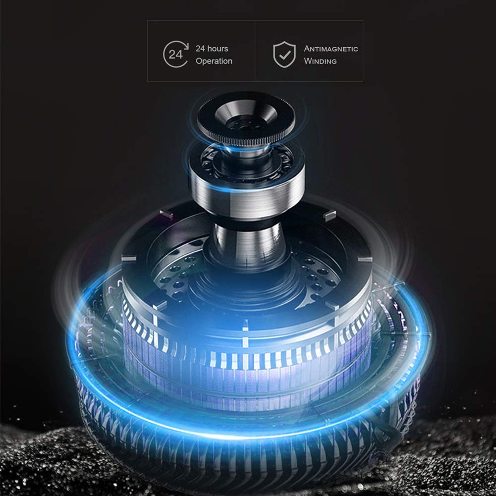 Rotomat do 4 zegarków automatycznych, cichy silnik, oświetlenie LED