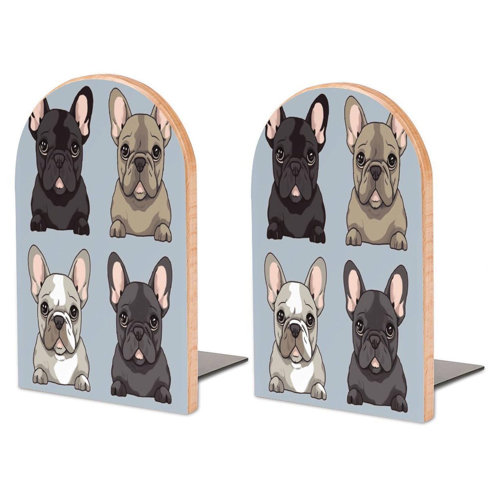 Sujetalibros de madera bulldog francés el regalo perfecto para lectores y amantes de perros