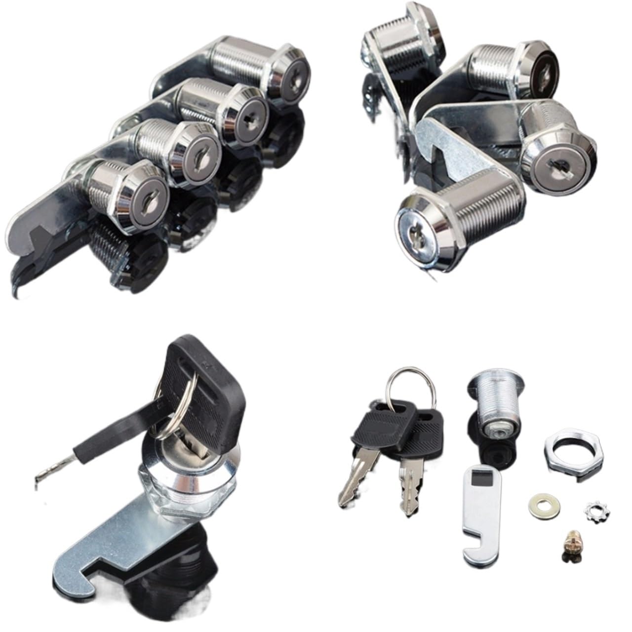 WPOIYHGBY Cinet Lock16/20/25/30mm Cam Lock Door Mailbox Drawer Cupboard Locker + 2 Keys Tools Mini 1Pcs(40mm)