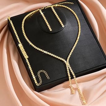 XFSRG Schmuckset Mit Bunten Kristallen - Elegante Halskette & Armband Für Damen | Perfekt Für Hochzeiten & Partys