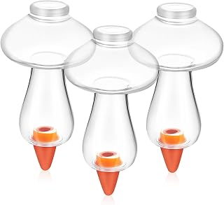 3pcs Mushroom Shaped Plant Watering Stakes 300ml Self Watering Devices