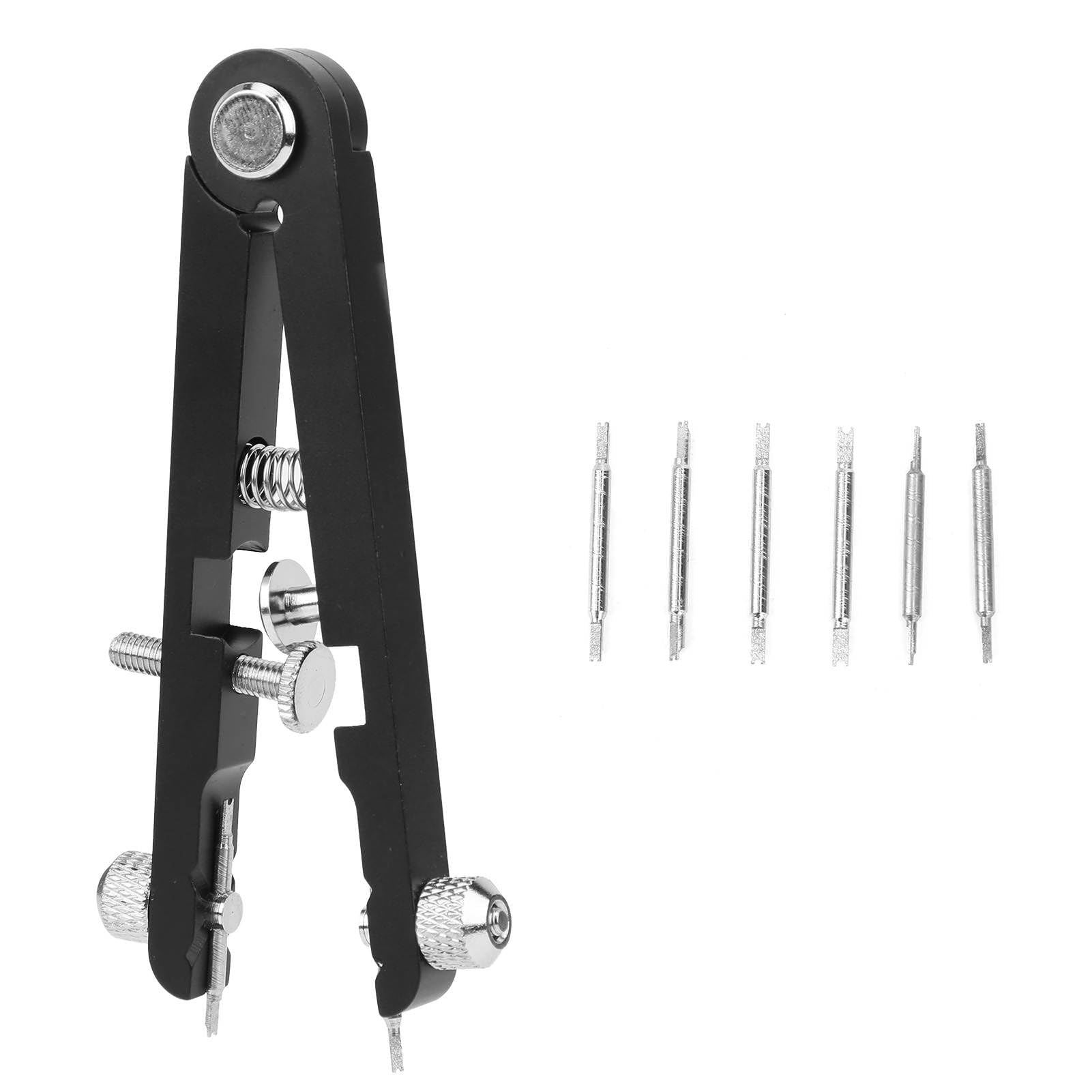 Ejoyous Alicates de Barra de Resorte con Pasadores 6825 Herramienta de Alicates de Barra de Resorte, Herramienta de Pinza para Correas de Reloj (BLACK)