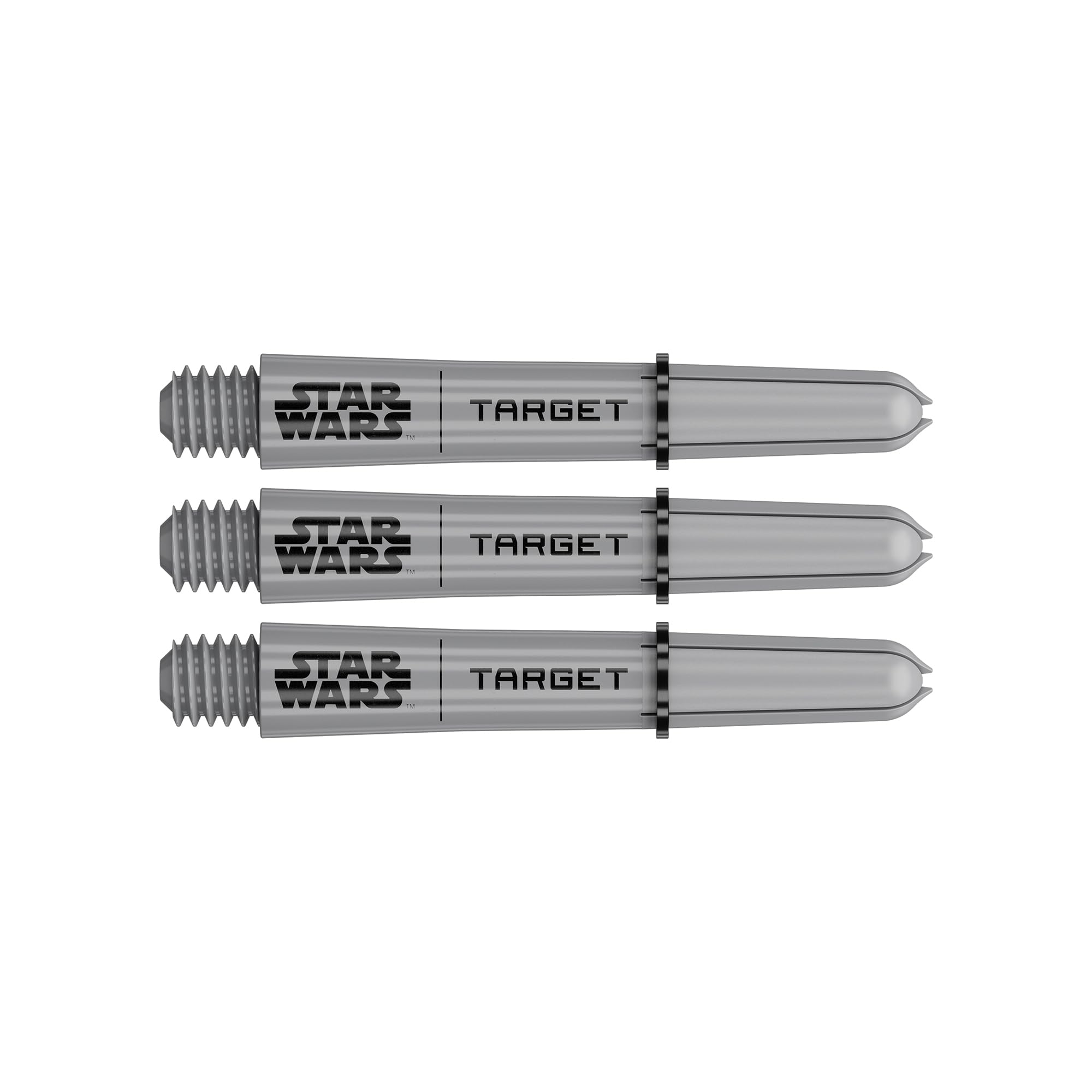 Target Darts Star Wars Pro Grip Dart Shafts | Pack of 3, Dart Shaft Multipack, Grey – Short (34mm) | Professional Disney Accessories