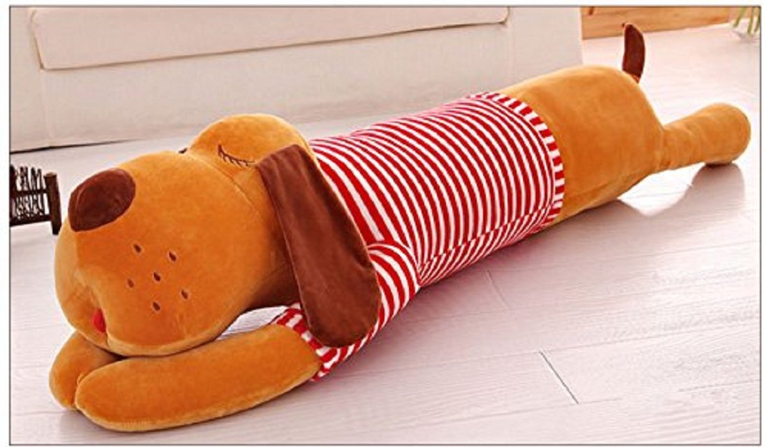 SKYLOFTS Stylish Cute Stuffed Dog Pillow Cushion for Baby Kids Soft Toy Birthday Gift (Brown) (80cm) - Image 2 thumbnail