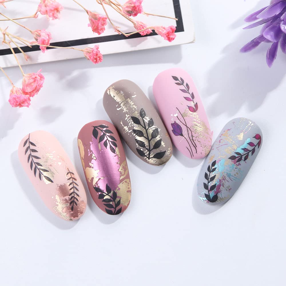 Nageldesign Set Mit Getrockneten Blumen & Pailletten | Inklusive Pinzette & Strass-Stift | Für 3D Nail Art & DIY Dekoration