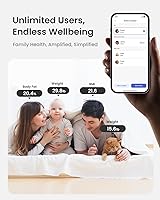 Vista 9 de RENPHO Báscula para peso corporal, báscula inteligente con IMC, grasa corporal, masa muscular, Bluetooth, 13 métricas con pantalla grande, Negro