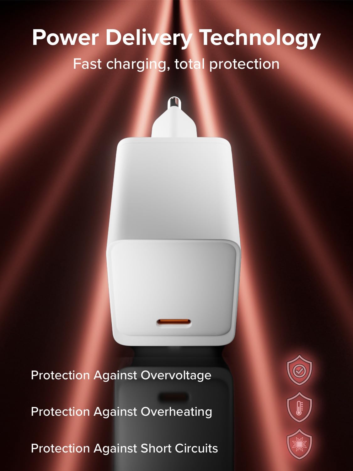 UNIQO Ładowarka GaN Nano 45W, USB-C ładowarka, GaN Technology, Ultrakompaktowy Adapter, Zasilacz Power Delivery (PD 3.0 PPS), ładowarka do iPhone'a, Androida, Tabletu, Laptopa, MacBooka, Białego
