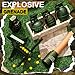 Sratte 6 Pcs Toy Hand Grenade for CS Battle Game, Fake Tactical CS-Grenade Toys with 60 Foam Ammo Fun Impact Pull Ring Grenade for 14+ and Adult Outdoor Sports(6,Green)