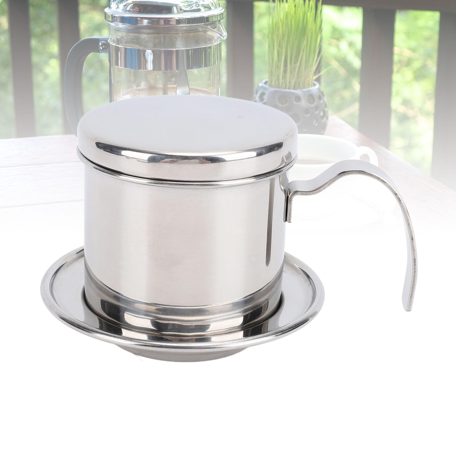 Kuuleyn Pour Over Coffee Maker,Coffee Filter Drip Maker,Vietnamese Coffee Maker Portable 200ml Thickened 304 Stainless Steel Coffee Drip Filter Maker for Home Travel