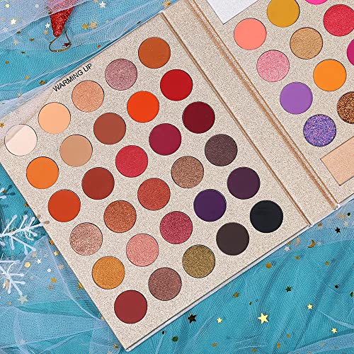 Ucanbe Pretty All Set Eyeshadow Palette Holiday Gift Set Pro 86 Colors Makeup Kit Matte Shimmer Eye Shadow Highlighters Contour Blush Powder All In One Makeup Pallet #TOP2