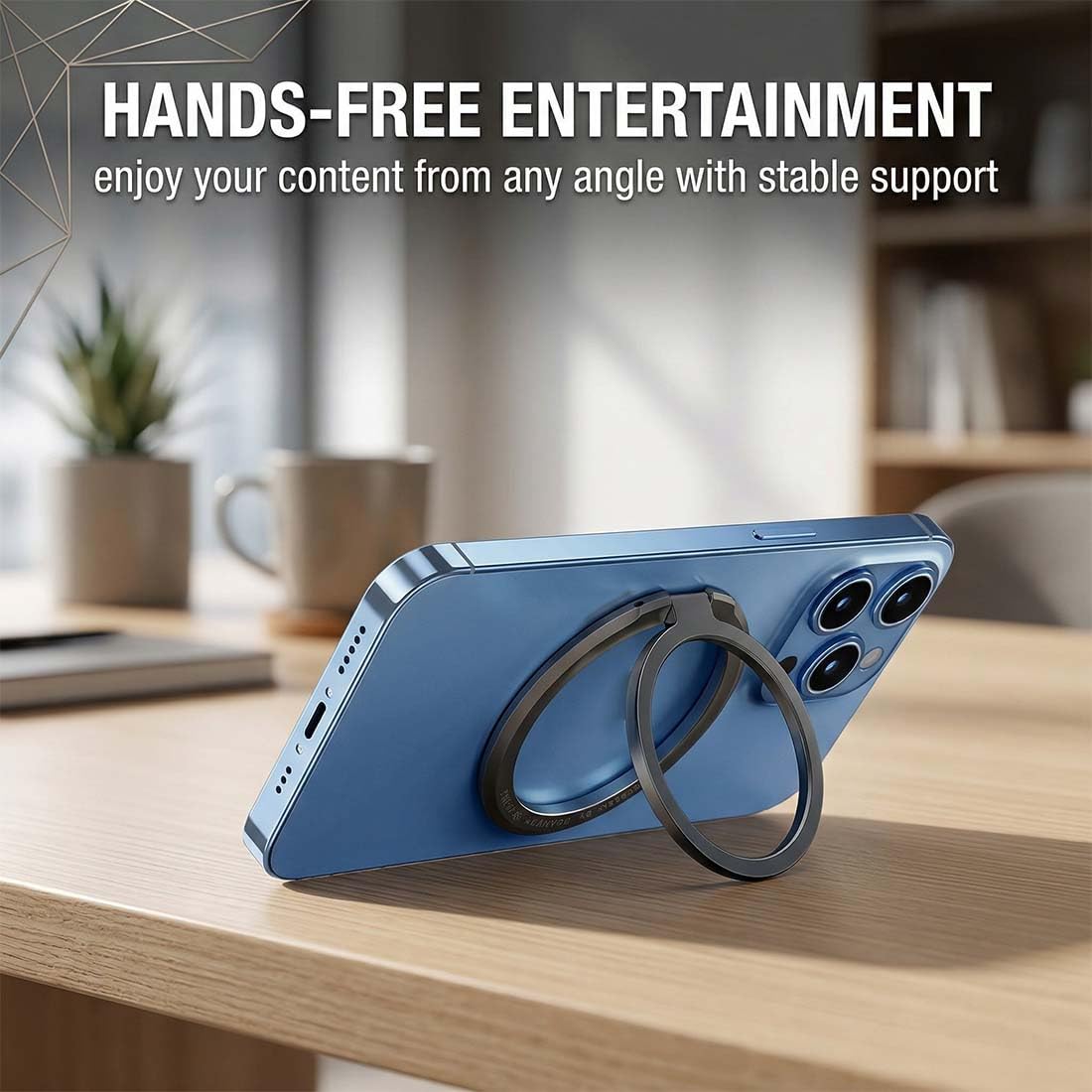 1 Pezzo Supporto ad Anello Magnetico per Cellulare, Universale Cellulare Anello Rotazione 360° Gradi Smartphone Ring per iPhone, Samsung, Tutti Gli Smartphone e Tablet