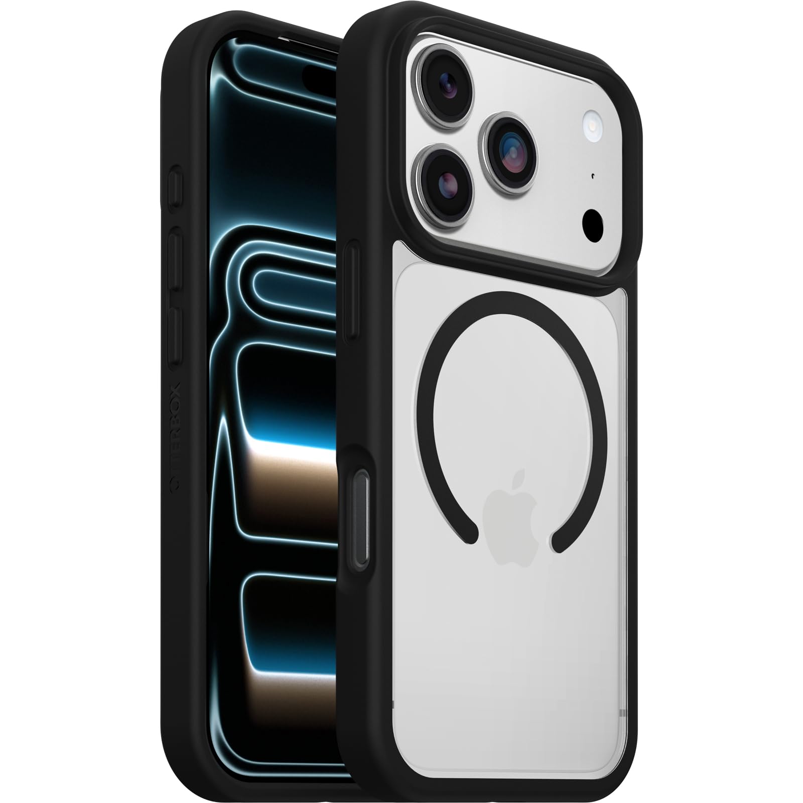 OtterBox React Series MagSafe Case for iPhone 17 Pro, Shockproof, Drop proof, Ultra-Slim, Protective Thin Case, Tested to Military Standard, Clear/Black