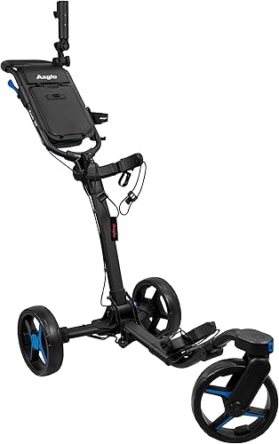 Axglo V3 - Carrito de golf - Carrito de golf - 3 ruedas - Rueda delantera giratoria - Freno de mano - Ligero