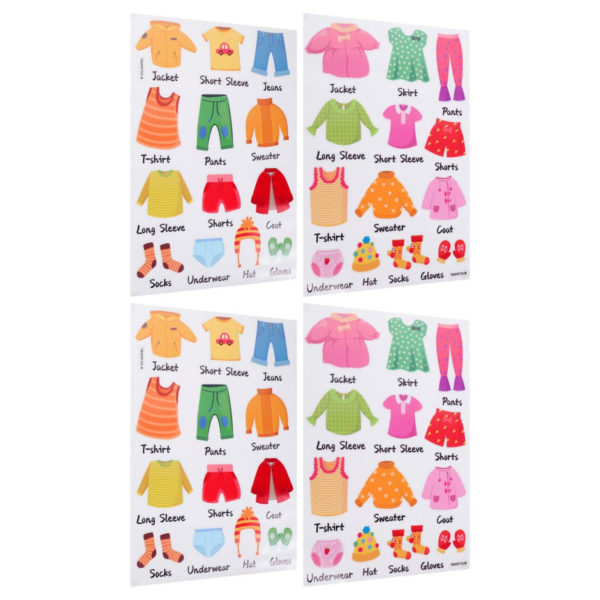 BESPORTBLE 8 Set Etichette per Abbigliamento Set per Classificazione e Organizzazione Decorazioni per e Dei Facili Applicare e Versatili per Identificare