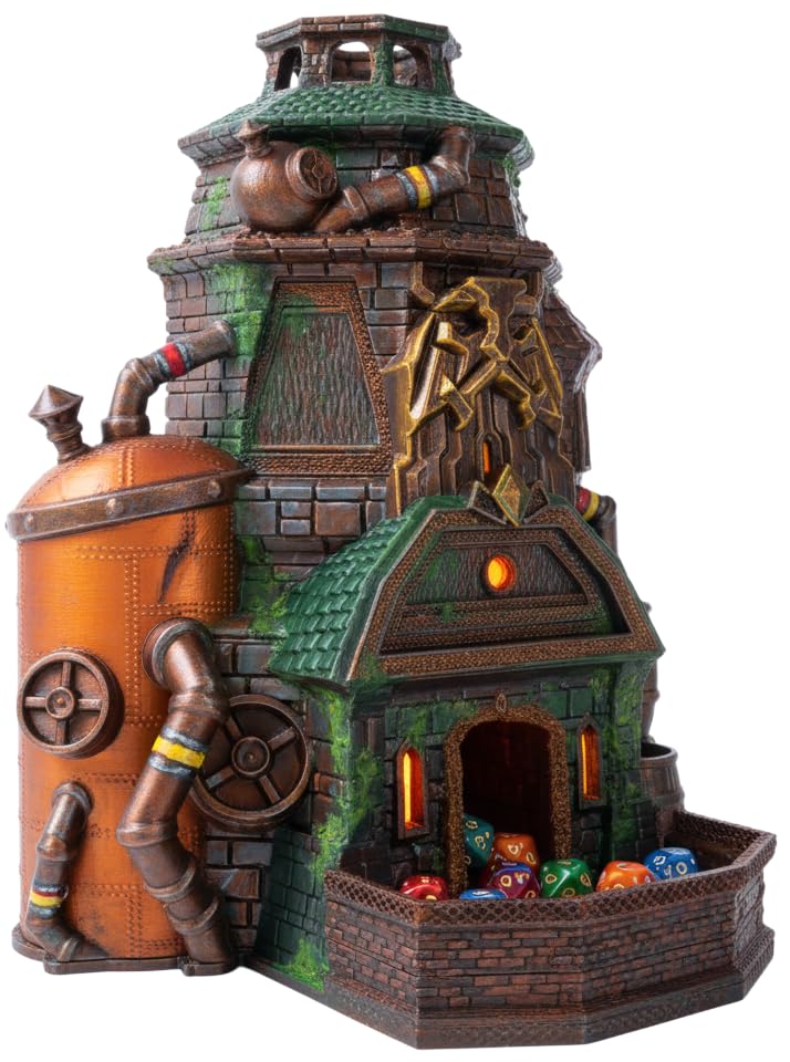 3D Vikings Torre de dados de cervecería: torre de dados perfecta para juegos de rol, juegos de mesa y juegos en miniatura