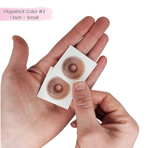 Miniatura 3 de Tatuajes temporales para cáncer de mama para mujer, 1 par Fitzpatrick Color #3, tamaño mediano de 1.25 pulgadas