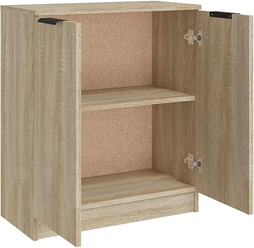 Miniatura 5 de GOLINPEILO Aparador con 2 puertas Sonoma Oak 236 x 118 x 276 pulgadas aparador de bufé Credenza para almacenamiento mesa de consola de gabinete de