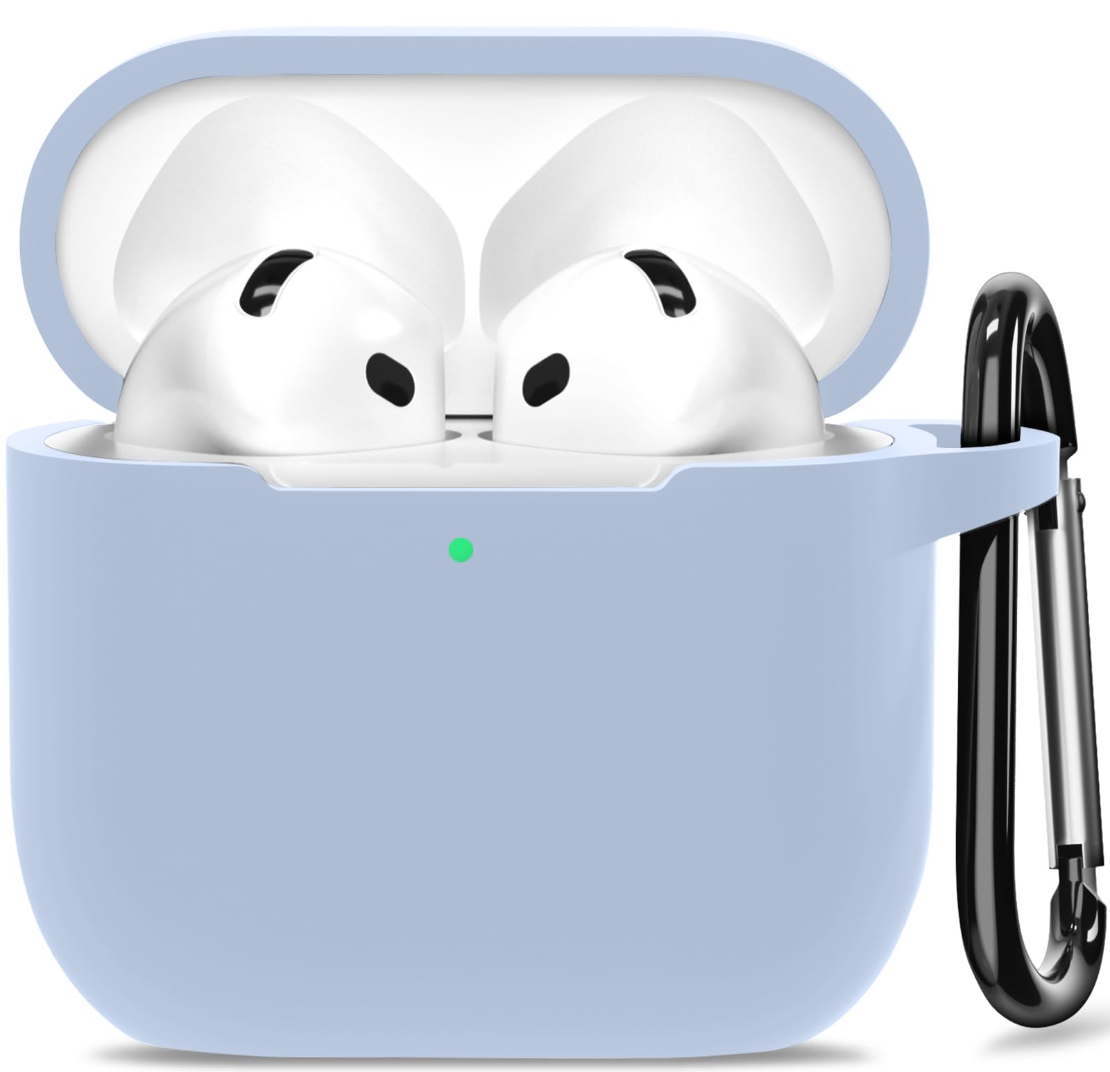 SATLITOG for AirPods 4 Case, Silicone Case Cover Compatible with Apple AirPods 4th Generation, Denim Blue