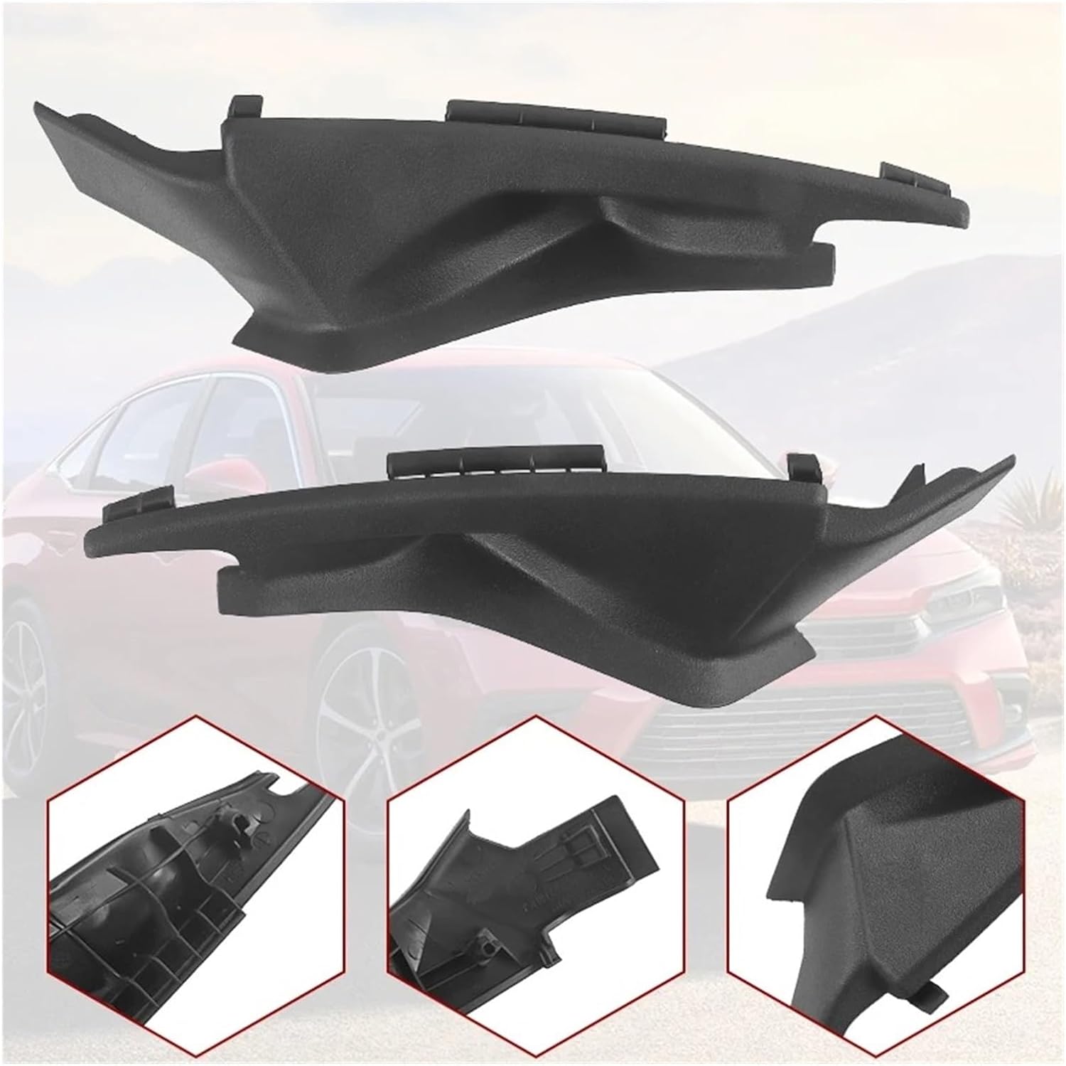 Wiper Side Cowl Cover Trim Panel for Civic 2022 2023 2024 2025 Car Front Windshield Wiper Side Cowl Hinge Trim Cover Extension 73155-T20-A01 73165-T20-A01
