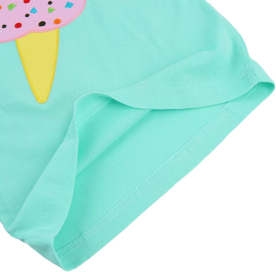 Popshion Baby Girl Pajamas Short Sleeve Toddler Girls Summer Short Sets Cotton Sleepwear Size 2 to 10 Years - Image 4