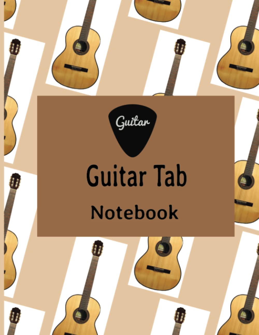 Cahier de tablature guitare avec pages de grilles d'accords