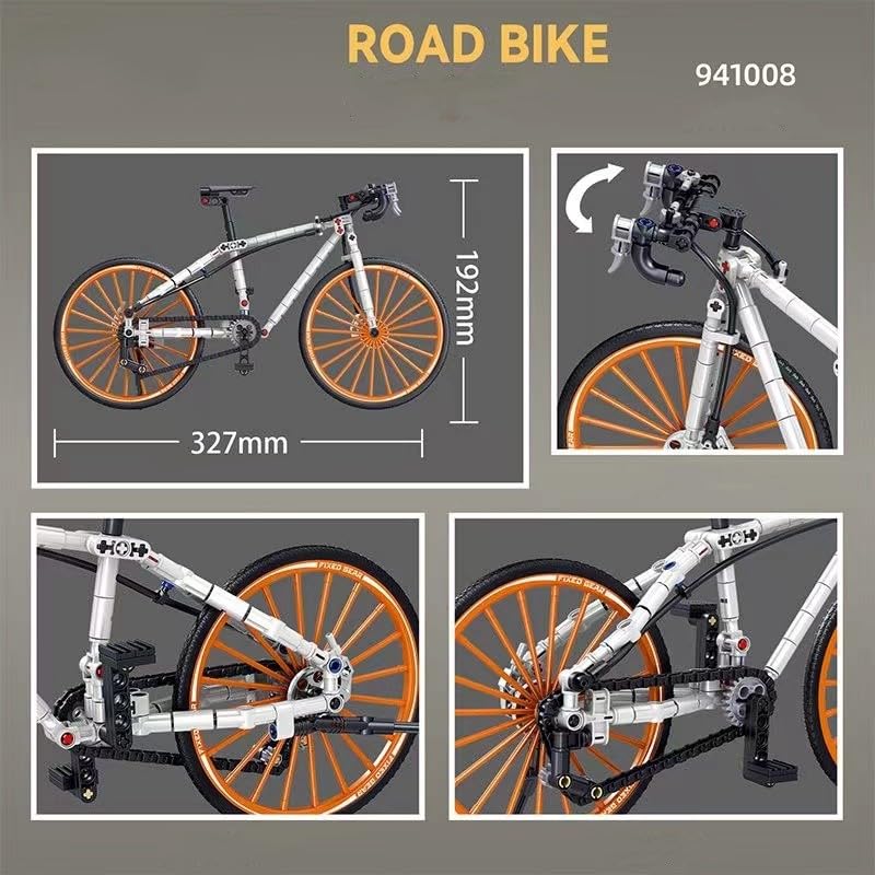 Unativer Bicycle Building Blocks Kit, 244 Pcs Road Bike Building Set - Image 3
