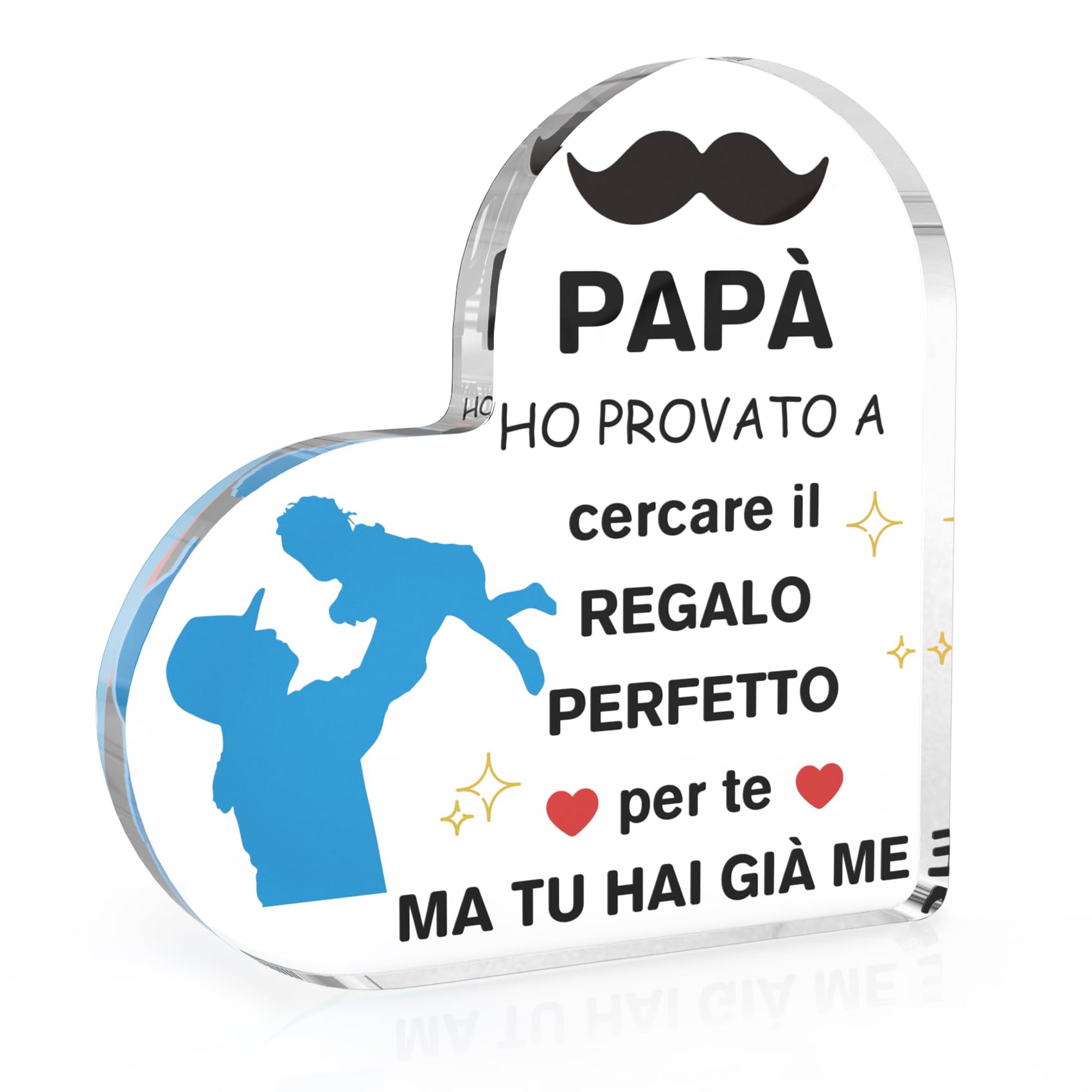 Targa Acrilica Regalo Per Nonno - Scritta Personalizzata Con Dedica - Ideale Per Compleanno, Festa Del Papà, Natale - Regalo Da Nipote