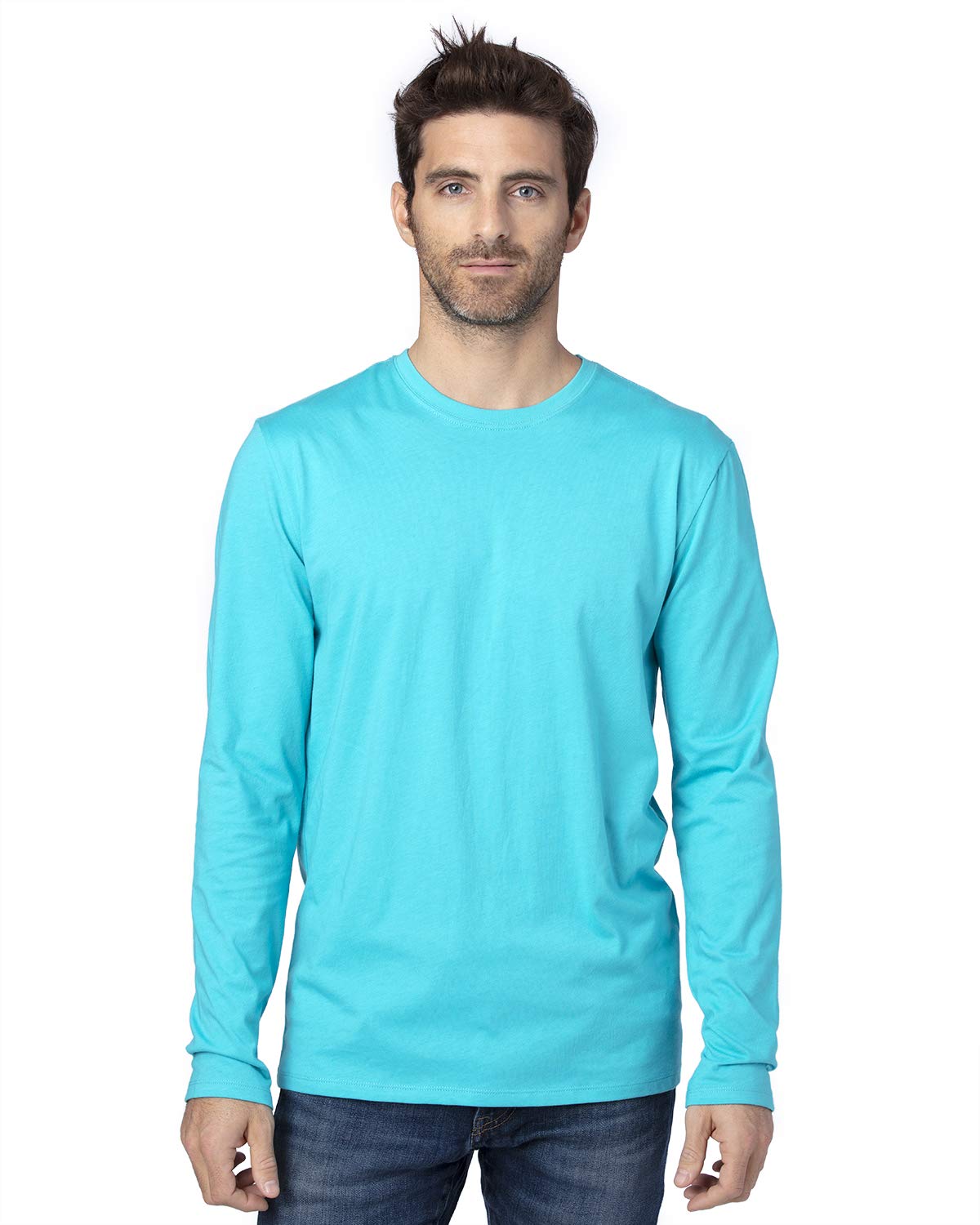 Threadfast Apparel Unisex Ultimate Long-Sleeve T-Shirt 2XL PACIFIC BLUE