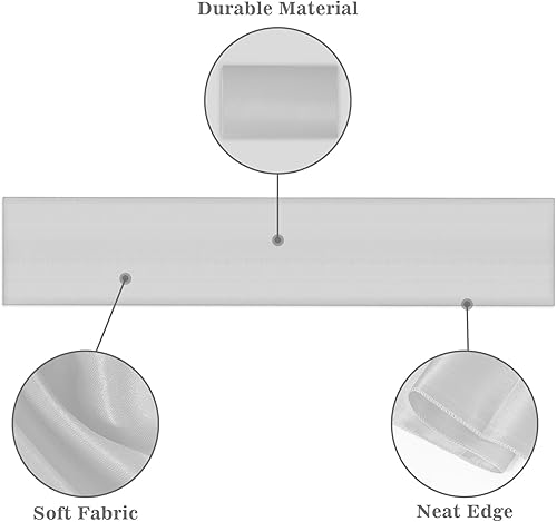 Miniatura 3 de Paquete de 20 manteles de plástico desechables y camino de mesa de satén, mantel desechable blanco y plateado, mesa rectangular para baby shower,