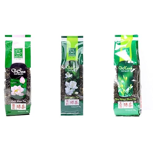 Miniatura 8 de 7.05 oz de té verde vietnamita tailandés Nguyen - Seleccionado de deliciosos brotes de té verde premium de tailandés Nguyen Tan Cuong (3.53