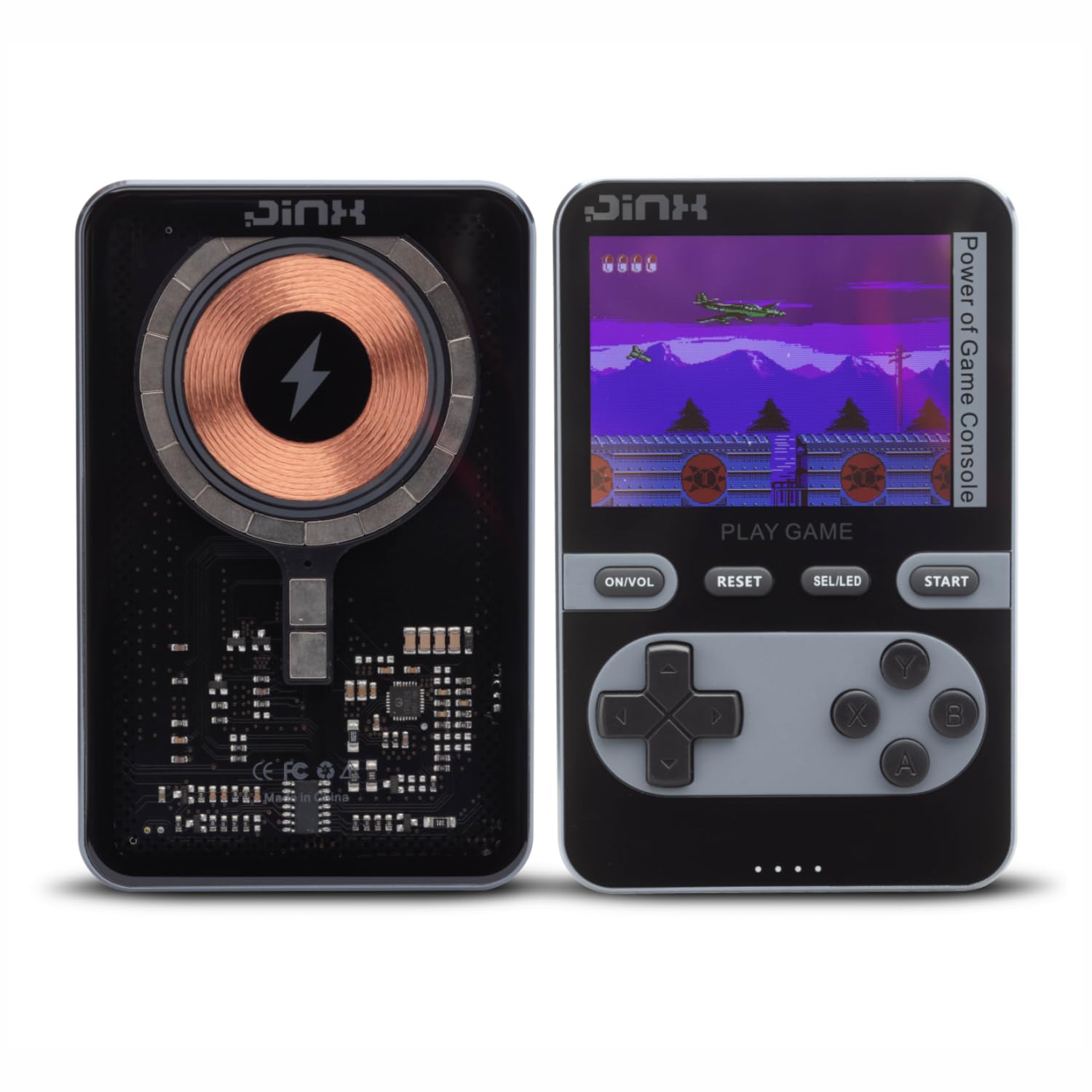 JINX Alpha Pro Wireless Magnetic Powerbank with Retro Video Game|Classic Built-in Retro Games with Powerbank|8000mAh 15W Magsafe Compatible Power Bank Fast Charging for iPhone, Android (Grey) (B0D8L7JYVF) Amazon Price History, Amazon Price Tracker