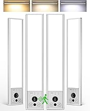 EZVALO 4-Pack Under Cabinet Lights, 2300mAh Rechargeable Motion Sensor Light Indoor, Wireless Closet Lights Battery Operated, with 3 Color Temps, Dimmable, Magnetic, for Kitchen, Stair, Pantry(8inch)