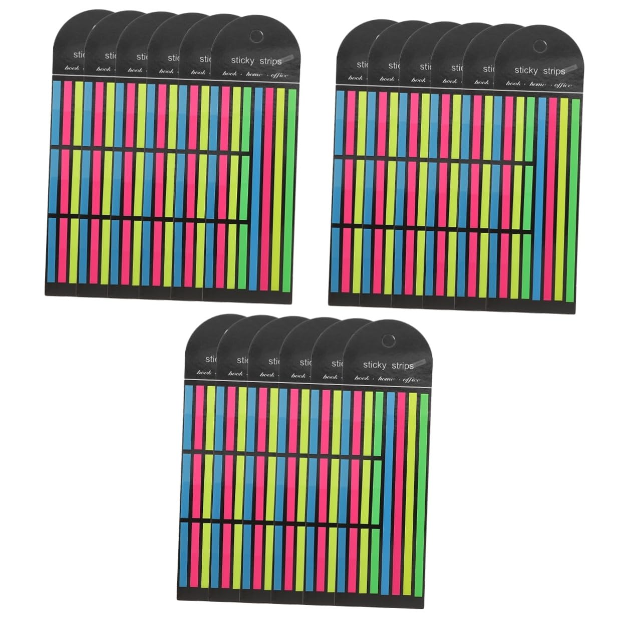 18piezas Pestañas Coloridas Para Marcadores Fluorescentes De Página Tiras De y Largas Para y Anotaciones