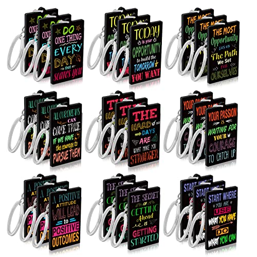 RUMIA 27pcs Inspirational Quote Keychains Acrylic Motivational Keychains Graduation Party