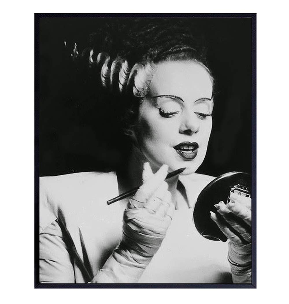 Funny Bathroom Wall Decor for Women - Vintage Hollywood Bride of Frankenstein Poster - 8x10 Retro Restroom Decorations, Guest Bath Art Print Photo - Humorous Gift - 8x10 UNFRAMED
