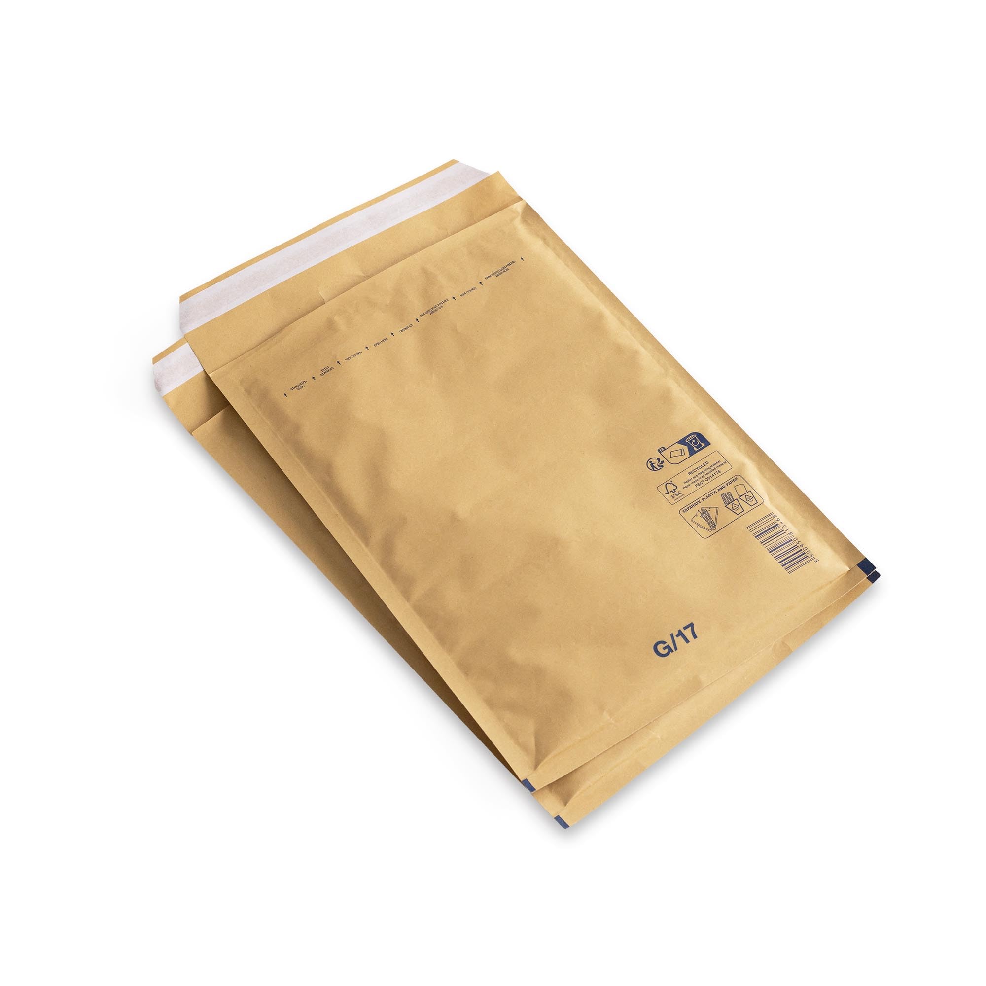 Luftpolsterversandtasche 230 x 340 mm, G/7 DIN A4+, braun, gepolsterte Versandtasche mit Trifix-Verschluss (200)