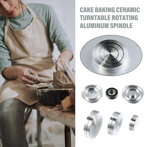 Miniatura 9 de Rueda de cerámica de arcilla plateada de 1.181 in, rueda de cerámica de 1.181 in, estabilizador, rueda de disco rotativa de metal, mini herramienta