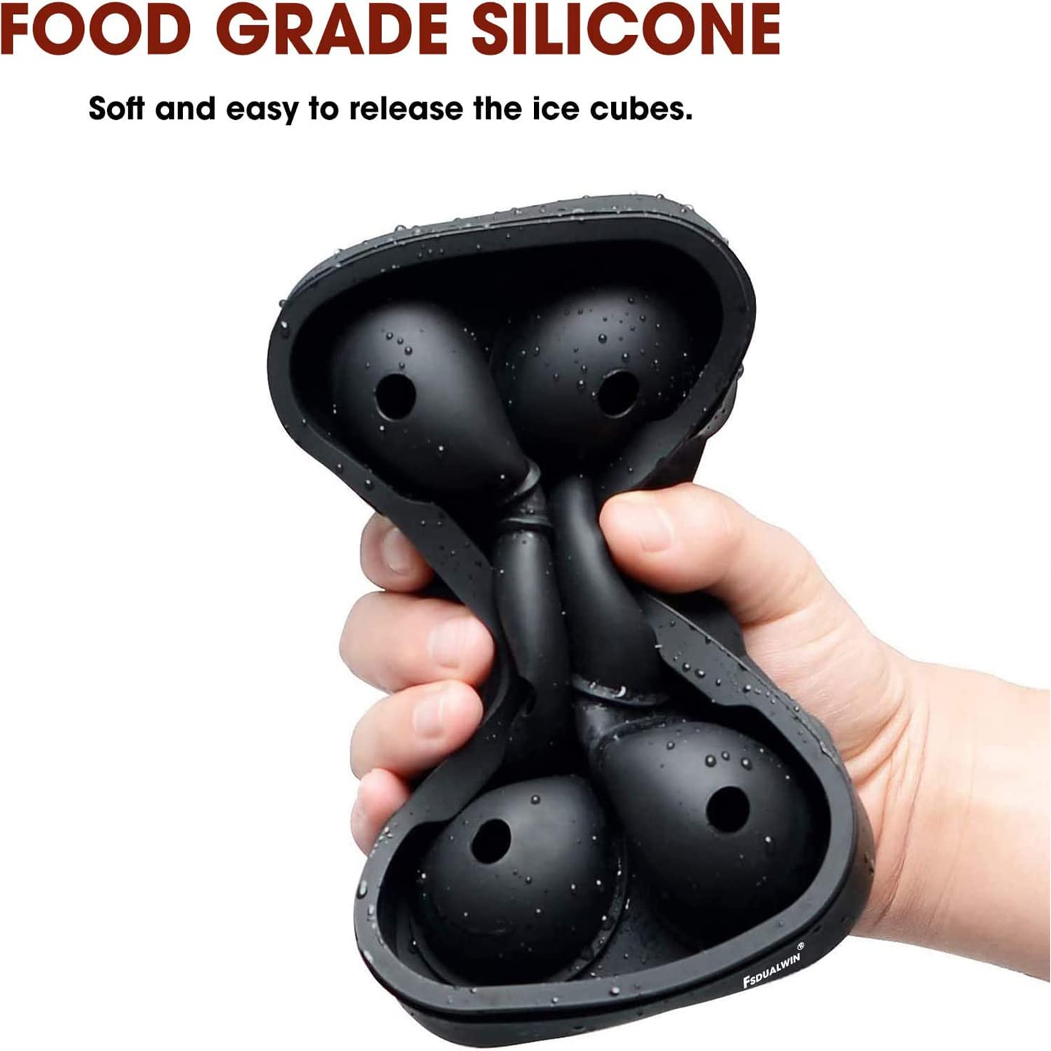 Lot De 2 Bacs À Glaçons En Silicone Avec Couvercle, Moules À Glaçons En