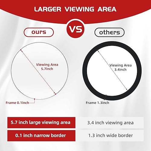 Miniatura 2 de Espejo de aumento 10X con 3 ventosas  Espejo de maquillaje de 6 pulgadas con aumento 10X, espejo de maquillaje ampliado, espejo cosmético portátil