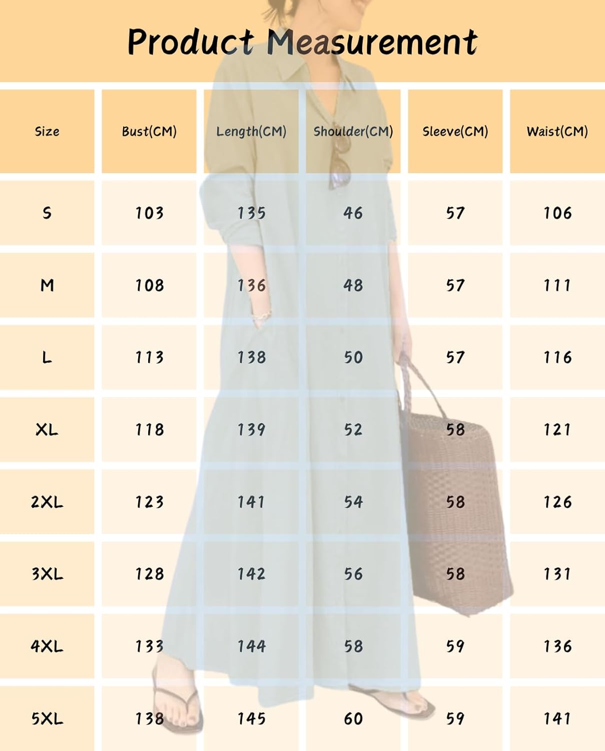 LIZALIG Women's Summer Maxi Dress V-Neck Long Sleeve Dresses with Pockets Casual Beach Cover Up for Vacation - Image 7