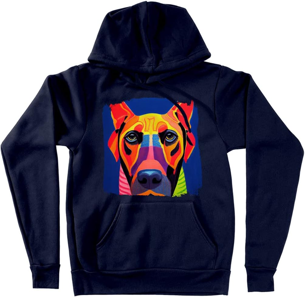 Dog Head Design Hooded Sweatshirt - Dog Design Hoodie - Funny Dog Hoodie