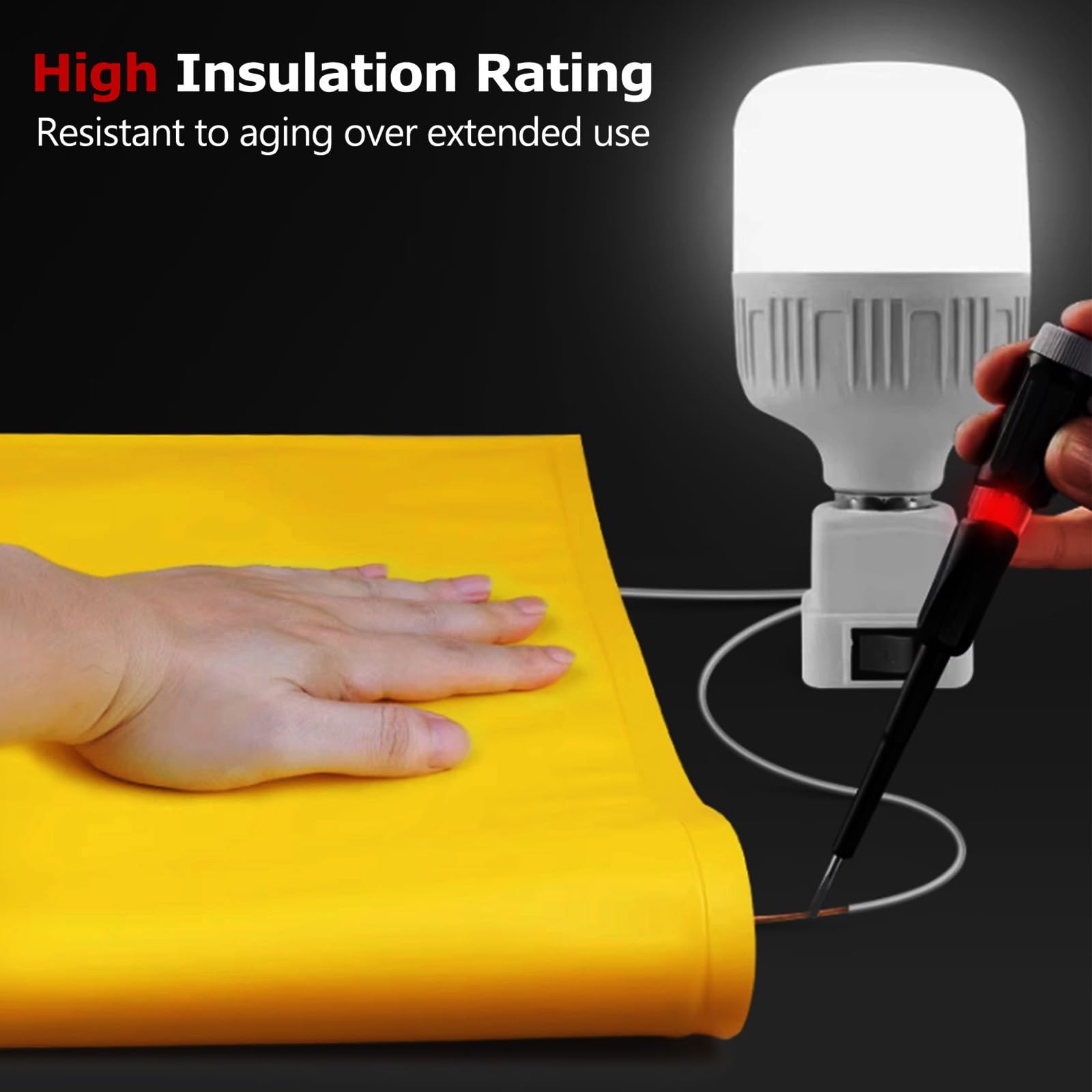 Manta Aislante de Seguridad Eléctrica de Alto Voltaje, Manta Aislante for Personal de Mantenimiento, Resina EVA Resistente Al Fuego,Dimensiones Personalizables.(0.4kv,39.4x47.2in/100x120cm)