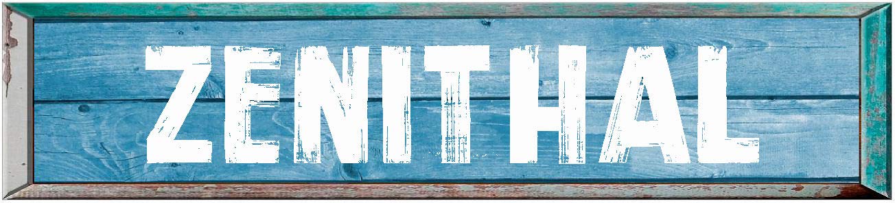 ZENITHAL 8" Rectangle Blue colored weathered painted rustic look MAGNET for use on any steel surface