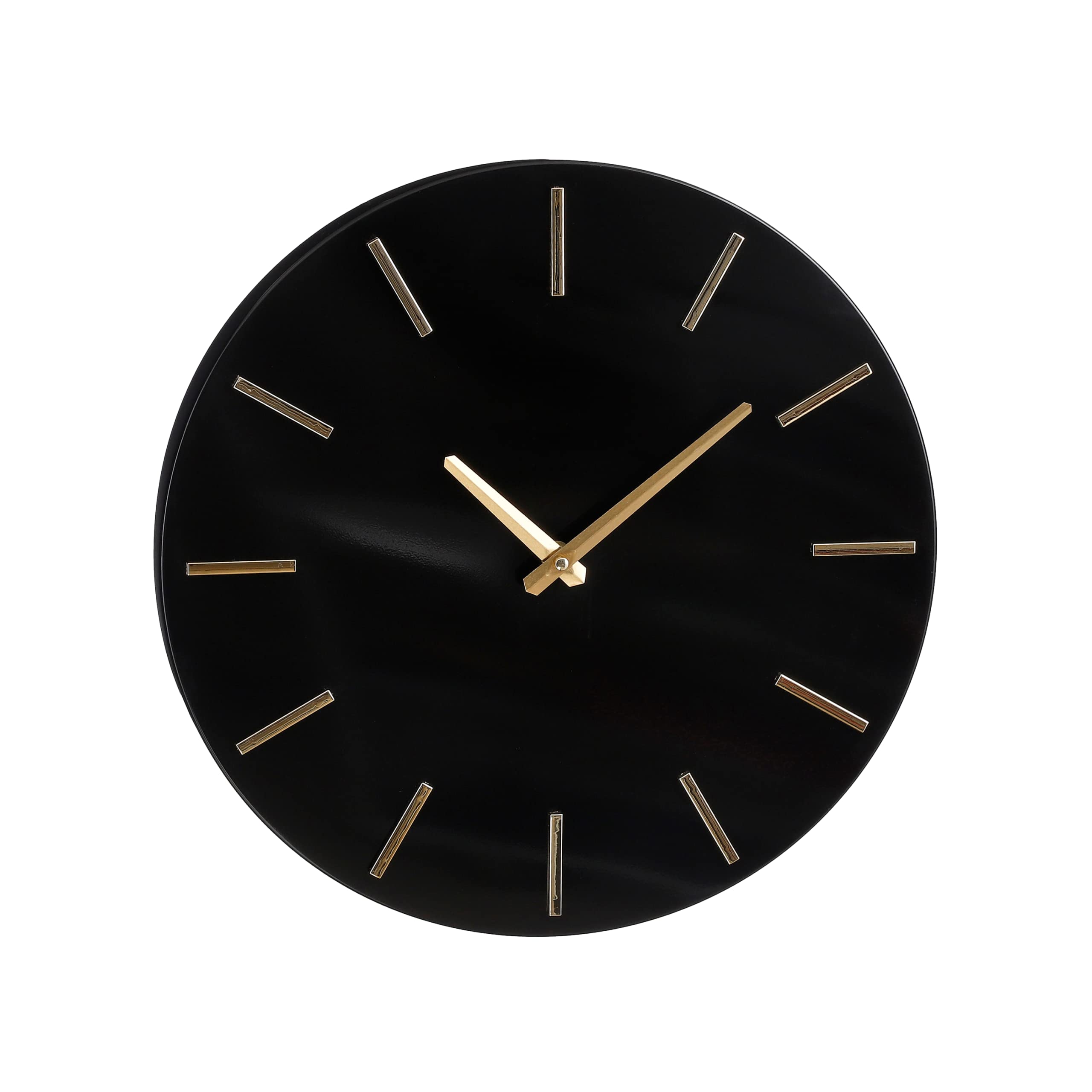 Horloge murale Brixen en noir mat au design scandinave epure