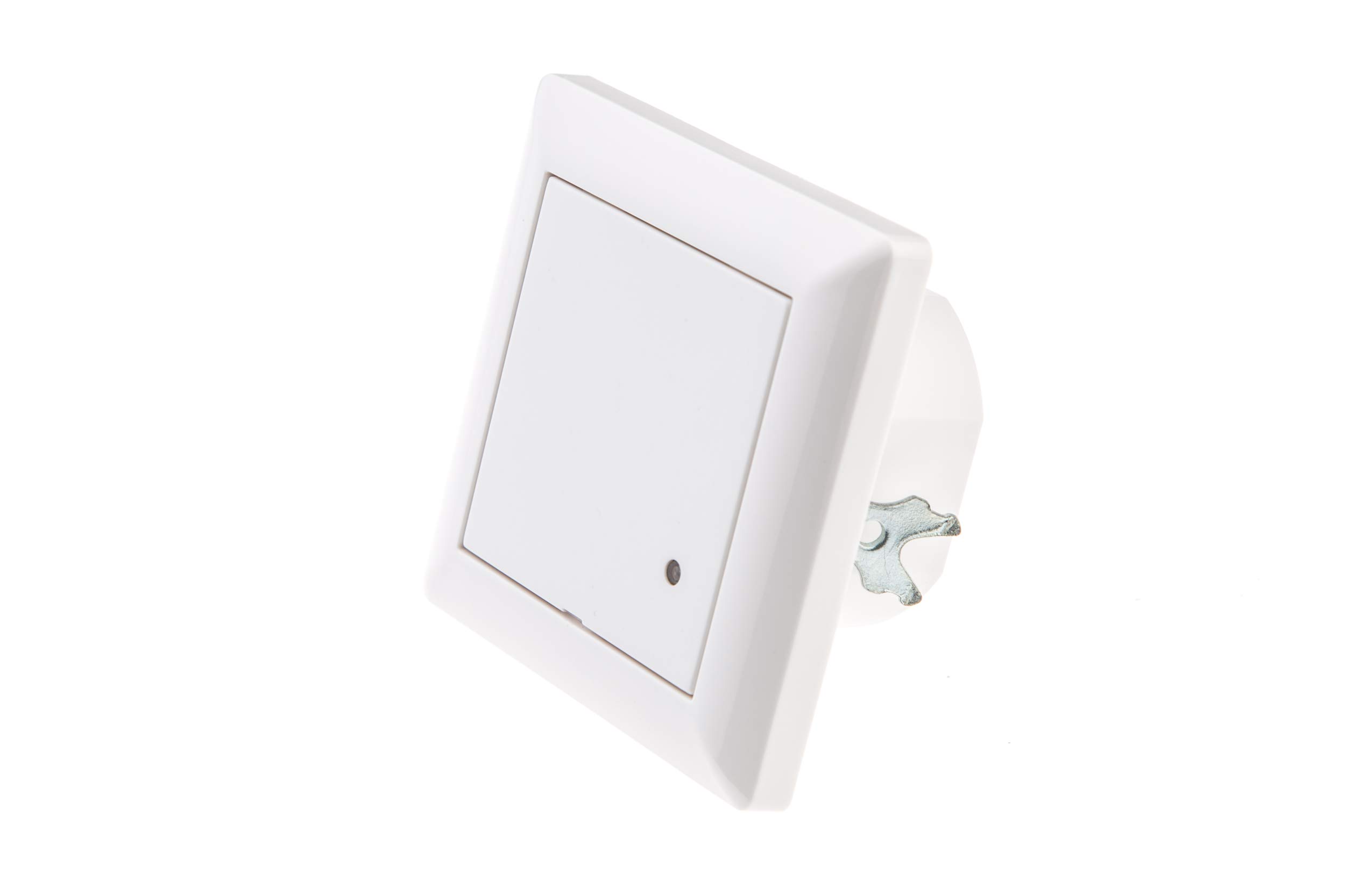 HUBER Motion 8HFR Hochfrequenz Bewegungsmelder UP 180° - LED geeignet, auch für Mehrfach-Rahmen [Nur Rahmenausschnitt 55x55mm], 3-Draht-Technik mit Relais
