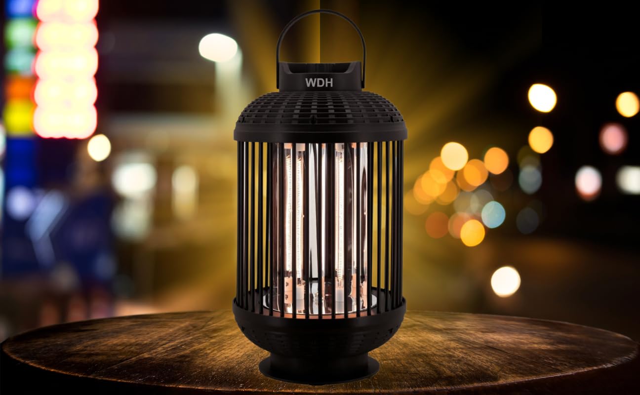 Aktobis Heizlaterne Standheizstrahler WDH-12HL - 2 Heizstufen (600/1.200 Watt) und 180° Rotationsfunktion