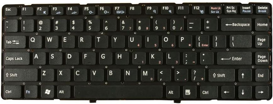 Replacement for Sony Vaio VPC-EA Laptop Keyboard Black Without Frame