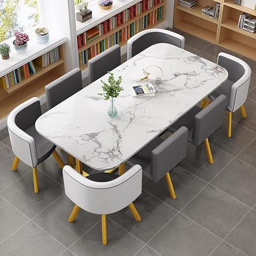 ミーティングテーブル 大きい オフィステーブル 6-8人掛け 会議用テーブル 6-8人用 会議テーブル 事務机 大型 会議机 長テーブル ダイニングテーブルセット6-8人掛けダイニング シンプル ライト 高級 応接テーブルとチェアの組み合わせ 商談テーブル