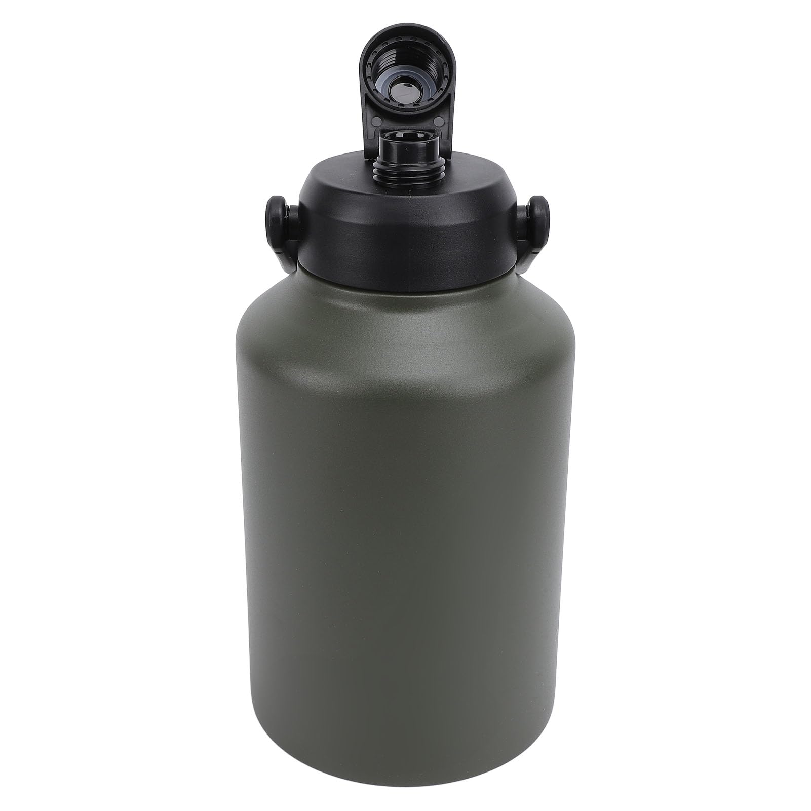 Zerodis Isolierte Flasche, Edelstahl-Flasche mit Breiter Öffnung, 3,8 L, für Eisgetränke Beim Training Im Fitnessstudio (OD Grün)