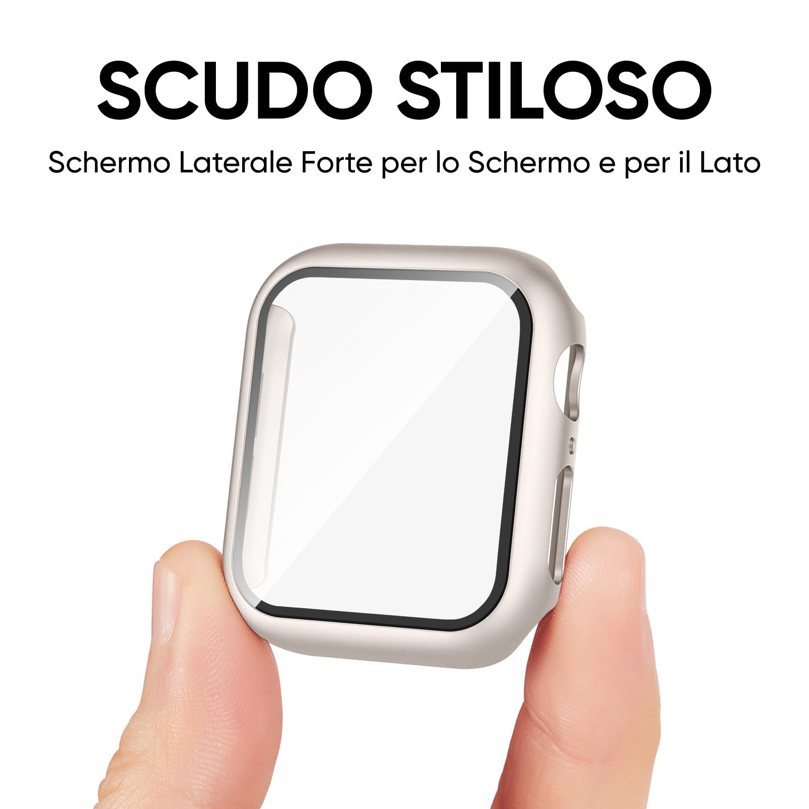 Raradev 3-in-1 per Cinturini Apple Watch 41mm con Custodia e Proteggi Schermo, Cinturino Sportivo in Silicone e Cover Protettiva con Vetro Temperato 9H per iWatch Serie 9/8/7, Galassia